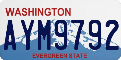WA license plate AYM9792