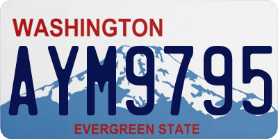 WA license plate AYM9795