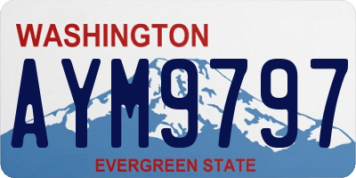 WA license plate AYM9797