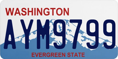 WA license plate AYM9799