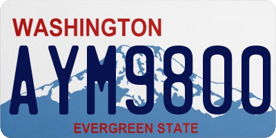 WA license plate AYM9800