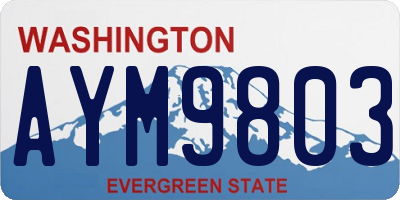 WA license plate AYM9803