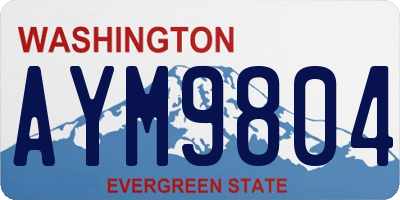 WA license plate AYM9804