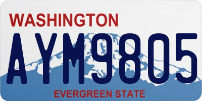 WA license plate AYM9805