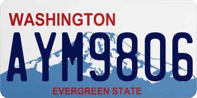 WA license plate AYM9806