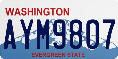 WA license plate AYM9807