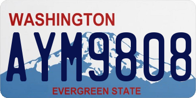 WA license plate AYM9808