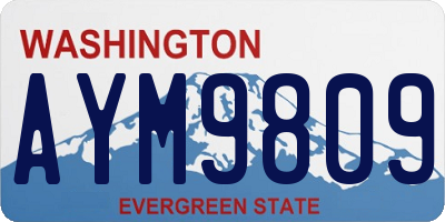 WA license plate AYM9809