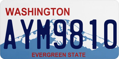 WA license plate AYM9810
