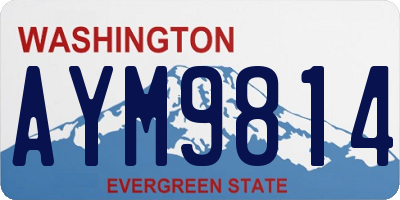 WA license plate AYM9814