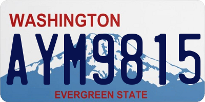 WA license plate AYM9815