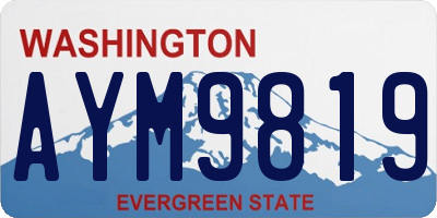 WA license plate AYM9819