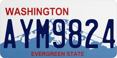 WA license plate AYM9824