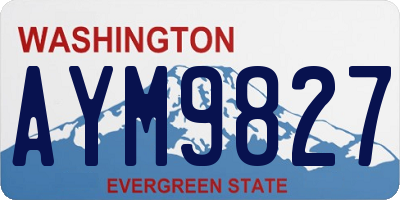 WA license plate AYM9827