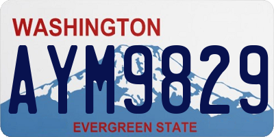WA license plate AYM9829