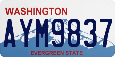 WA license plate AYM9837