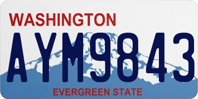 WA license plate AYM9843