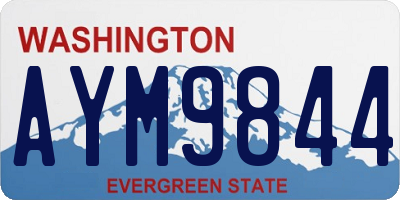WA license plate AYM9844