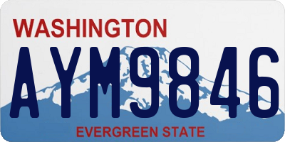 WA license plate AYM9846