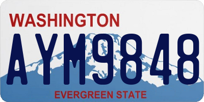 WA license plate AYM9848