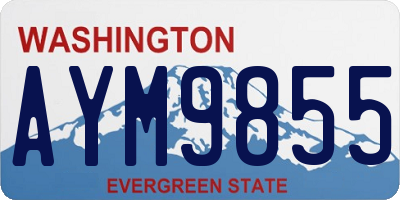 WA license plate AYM9855