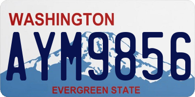 WA license plate AYM9856
