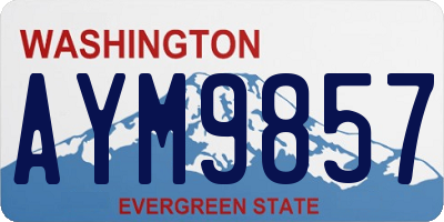 WA license plate AYM9857