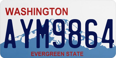 WA license plate AYM9864