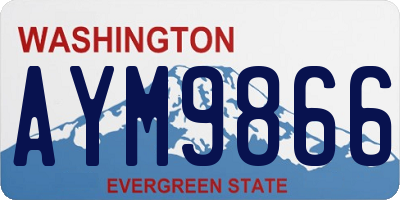 WA license plate AYM9866
