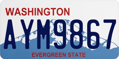 WA license plate AYM9867