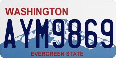 WA license plate AYM9869