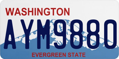 WA license plate AYM9880