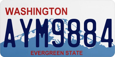 WA license plate AYM9884