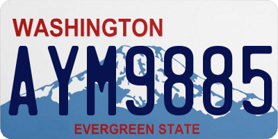 WA license plate AYM9885