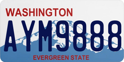 WA license plate AYM9888