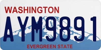 WA license plate AYM9891