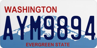 WA license plate AYM9894