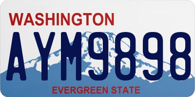 WA license plate AYM9898