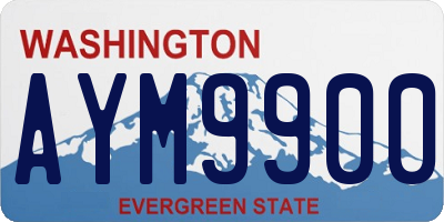 WA license plate AYM9900