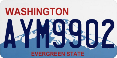 WA license plate AYM9902