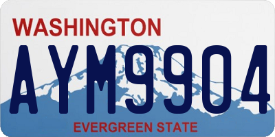 WA license plate AYM9904