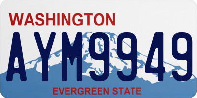 WA license plate AYM9949