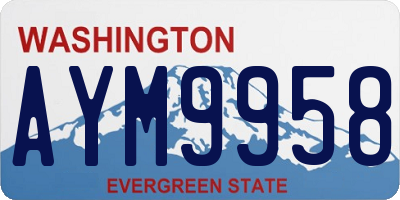 WA license plate AYM9958