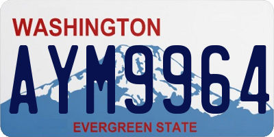 WA license plate AYM9964