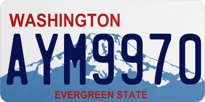 WA license plate AYM9970