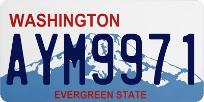 WA license plate AYM9971