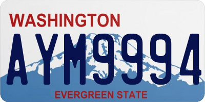 WA license plate AYM9994