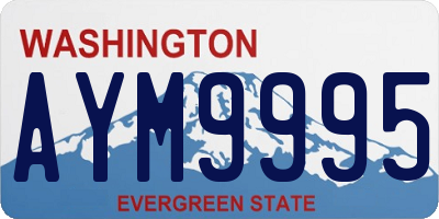 WA license plate AYM9995