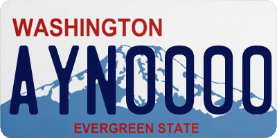 WA license plate AYN0000