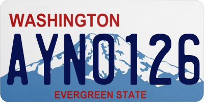 WA license plate AYN0126